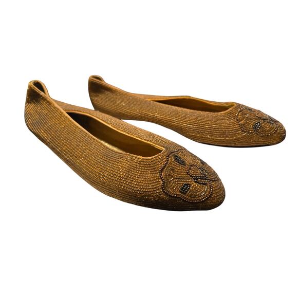 Caparros 9.5 gold flats - Picture 5 of 15